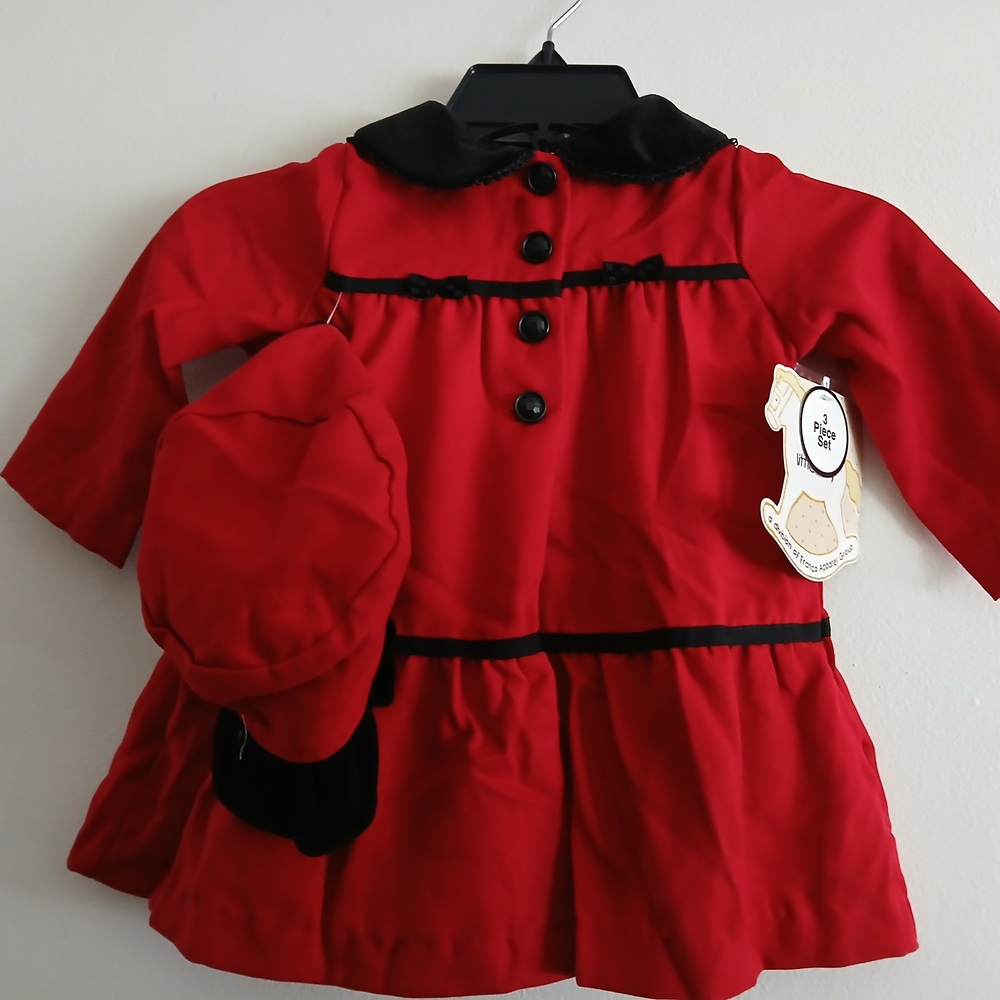Littke Bitty Size 18 Months Red Kids Costume with Hat 3 Pieces New $25 - Picture 13 of 16